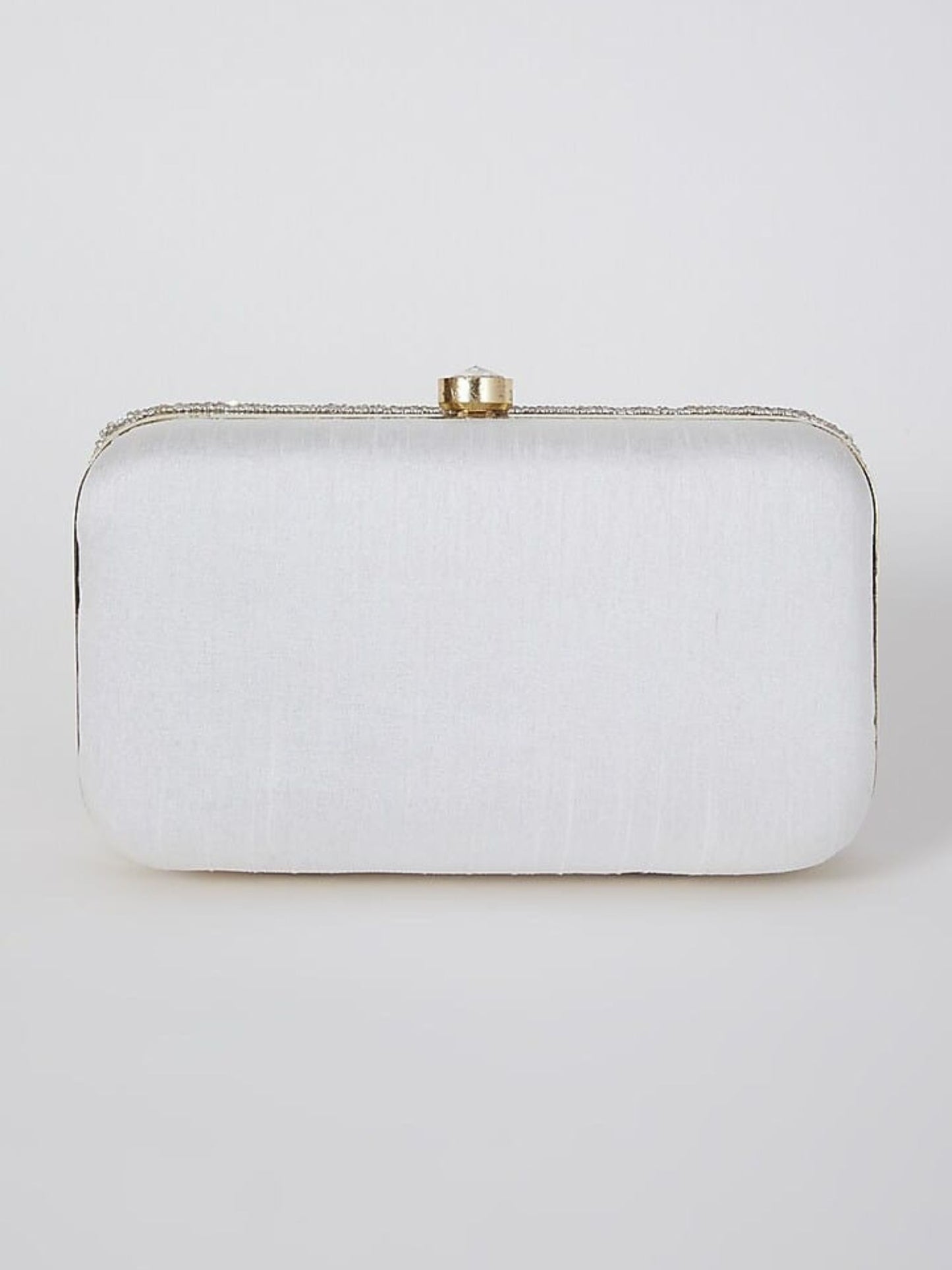 Silver Rainbow Sequins Clutch