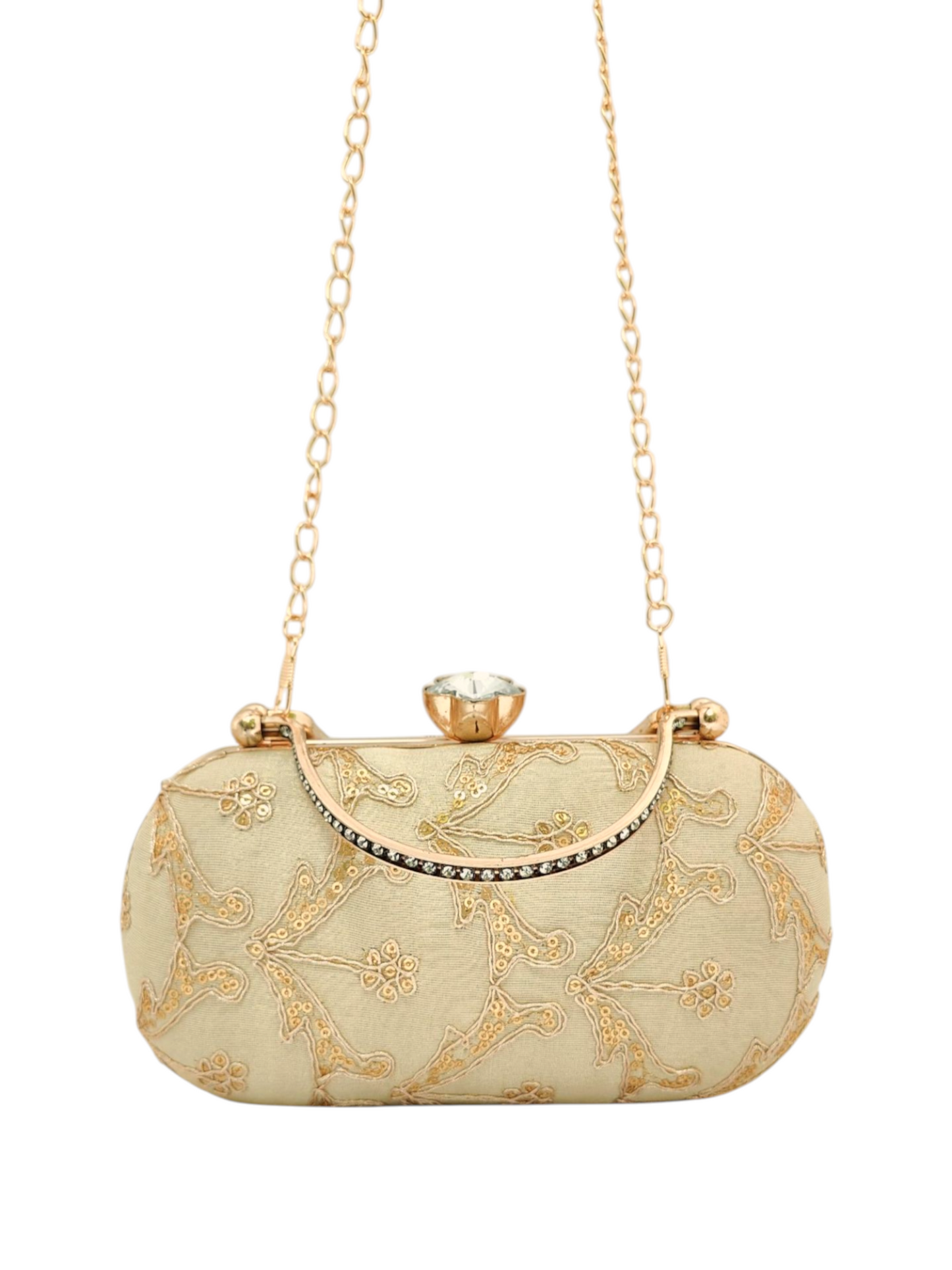 Sunehri gold rectangle Clutch