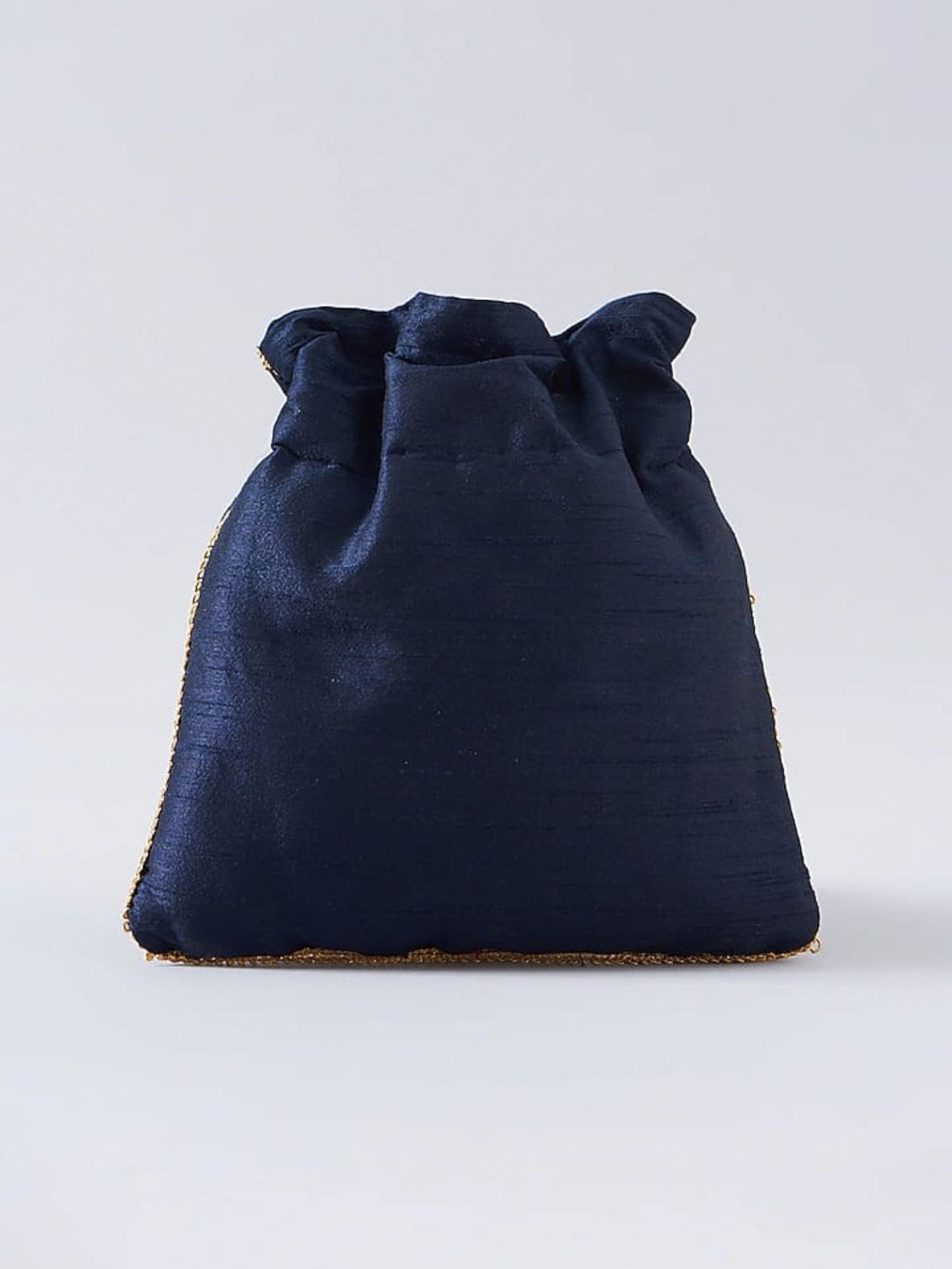 Blue Dabka Leaf Potli