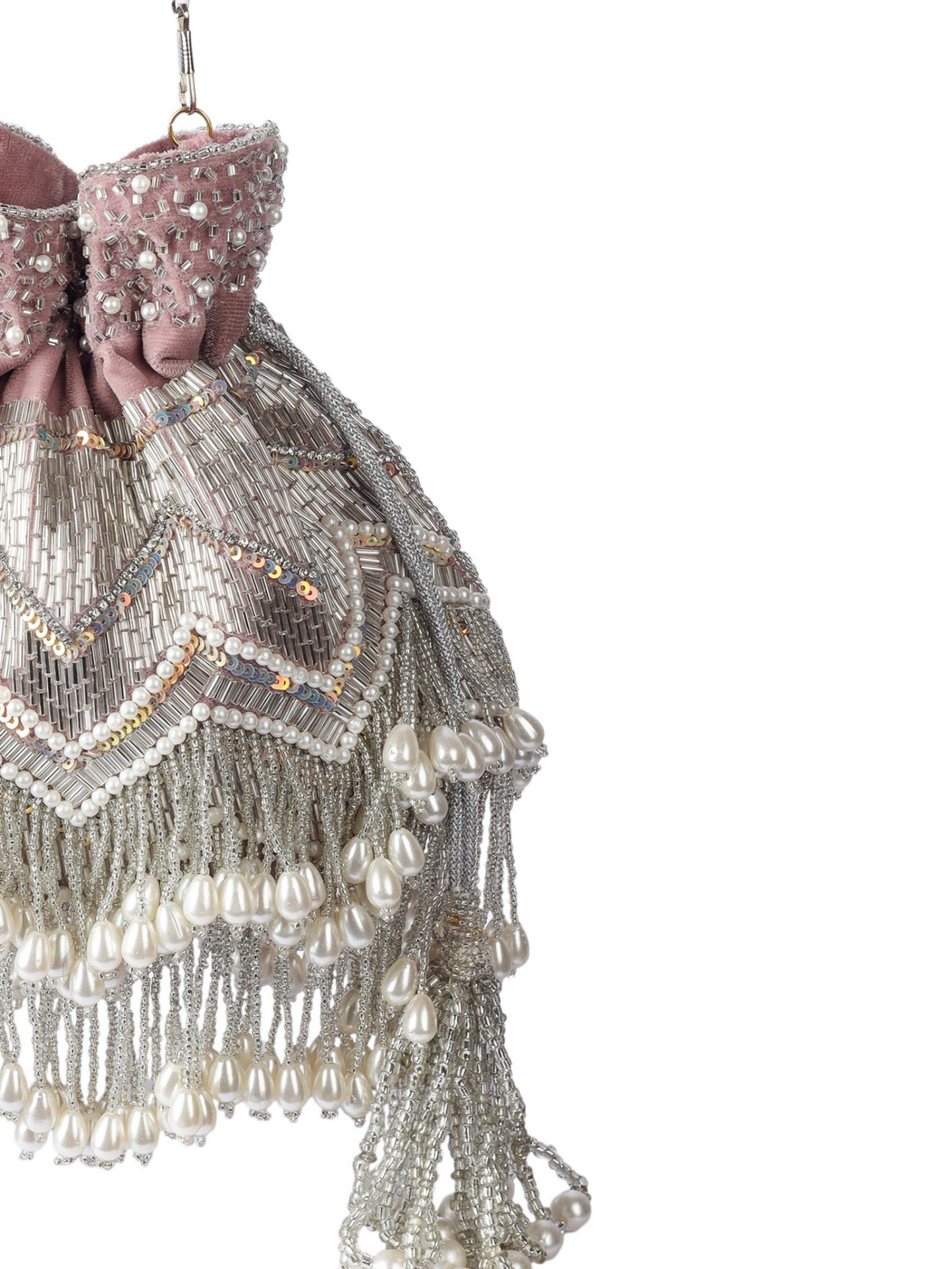 Very Peri Pearl Tassel Potli
