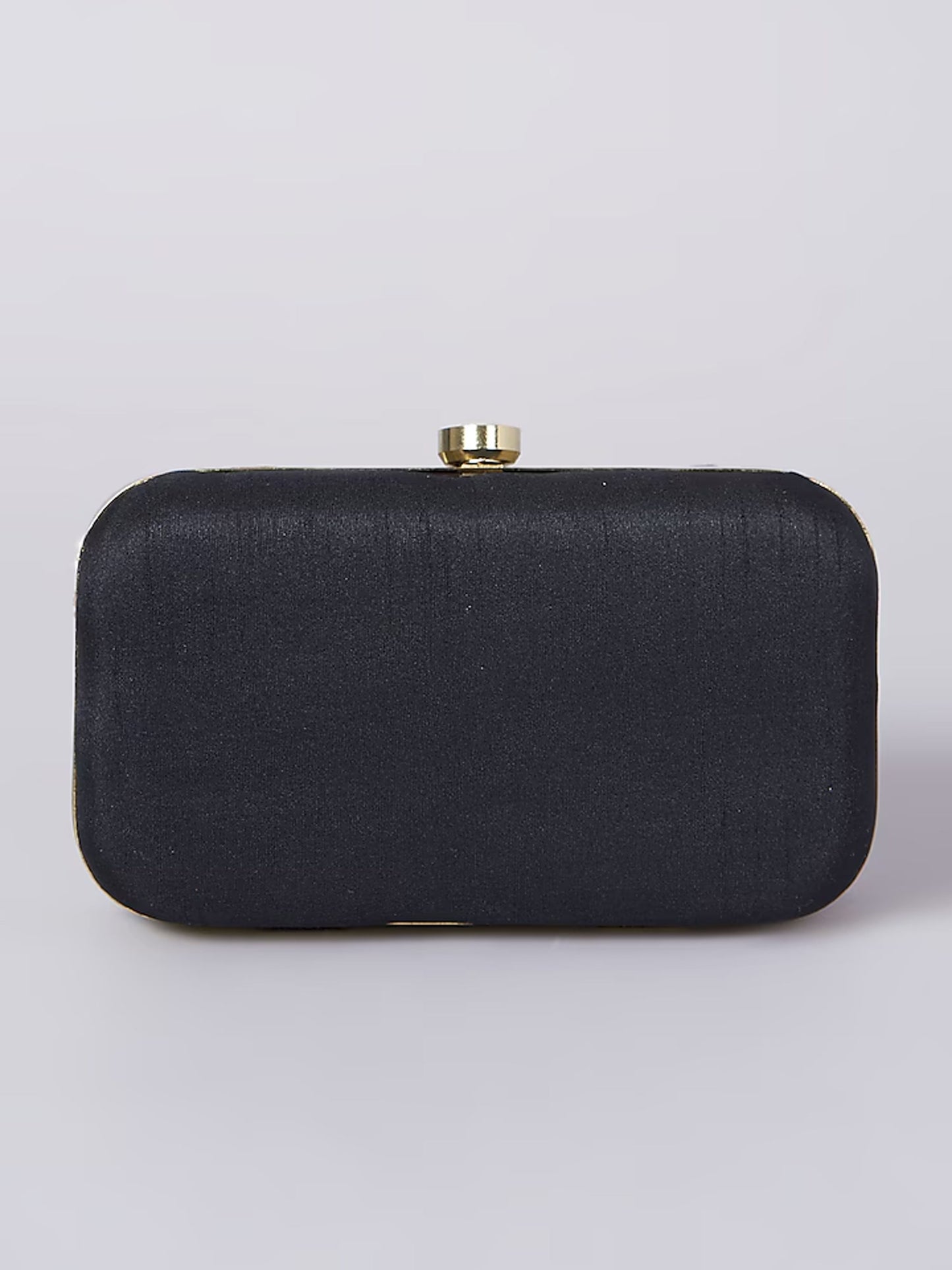 Black Dabka Leaf Clutch