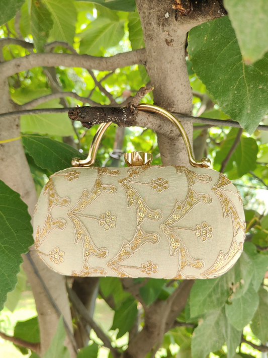 Sunehri gold rectangle Clutch