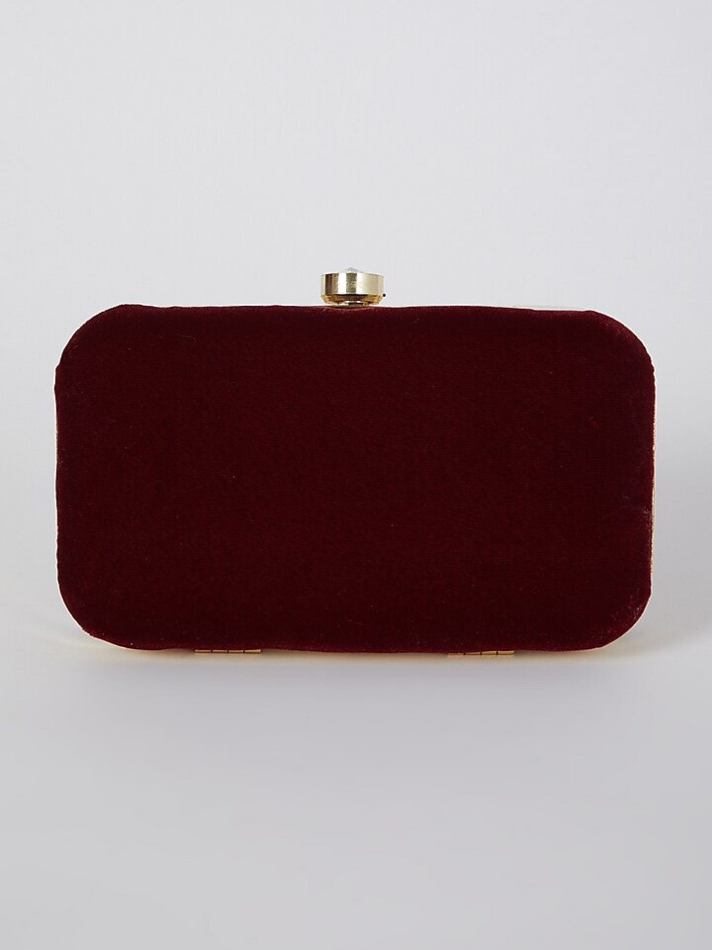 Maroon Dabka Leaf Clutch