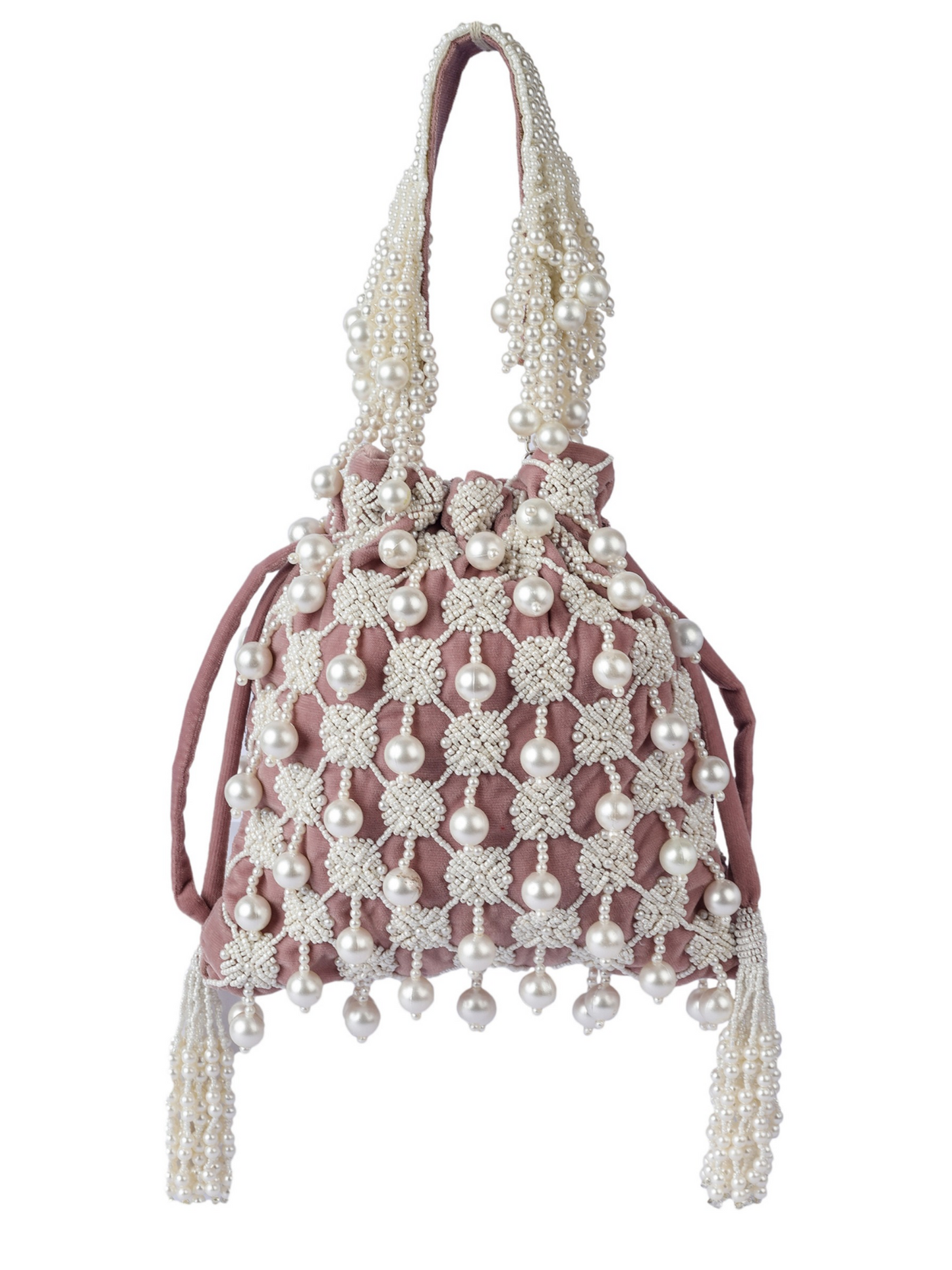 Powder Pink Pearl drop Potli