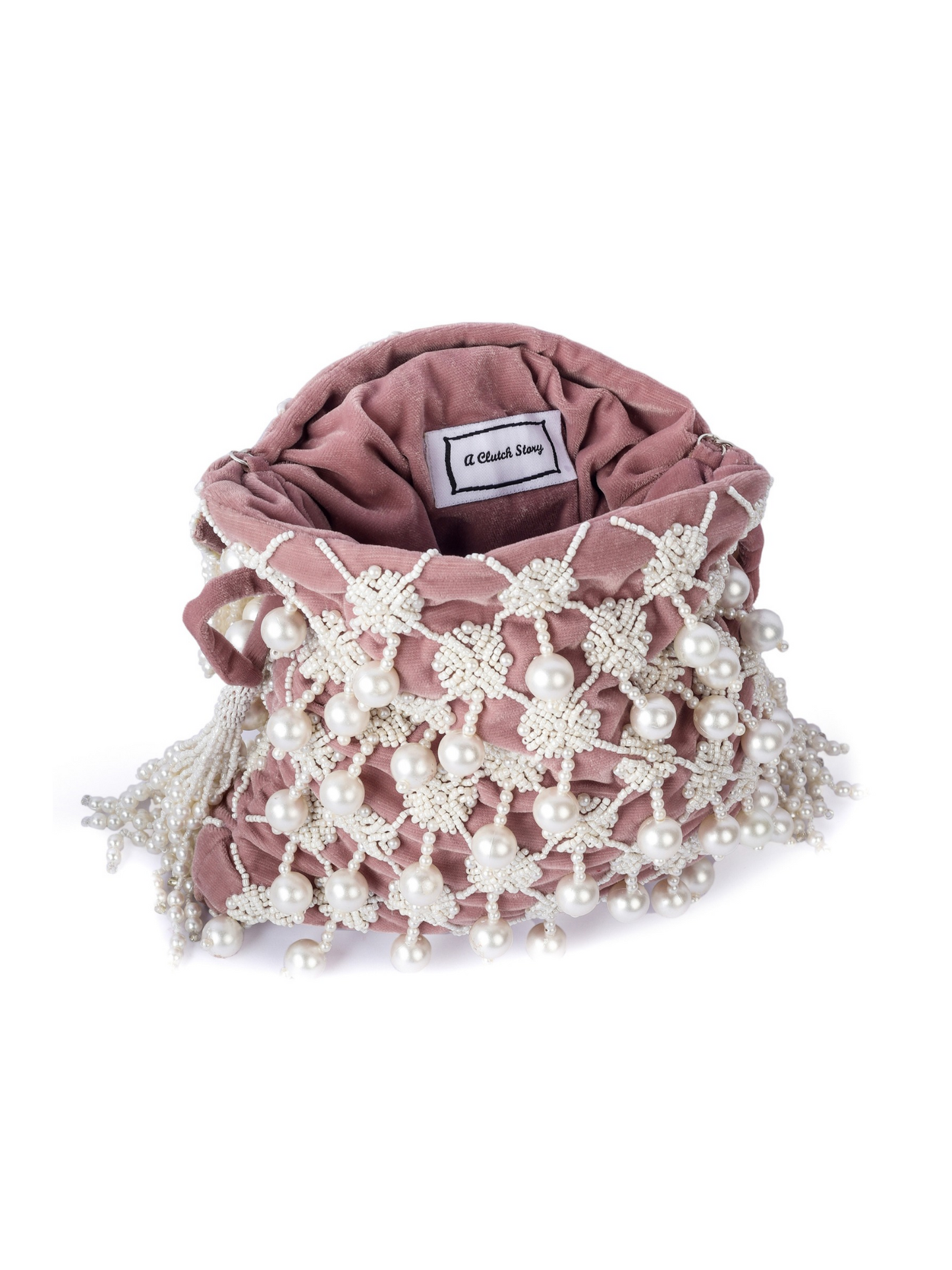 Powder Pink Pearl drop Potli