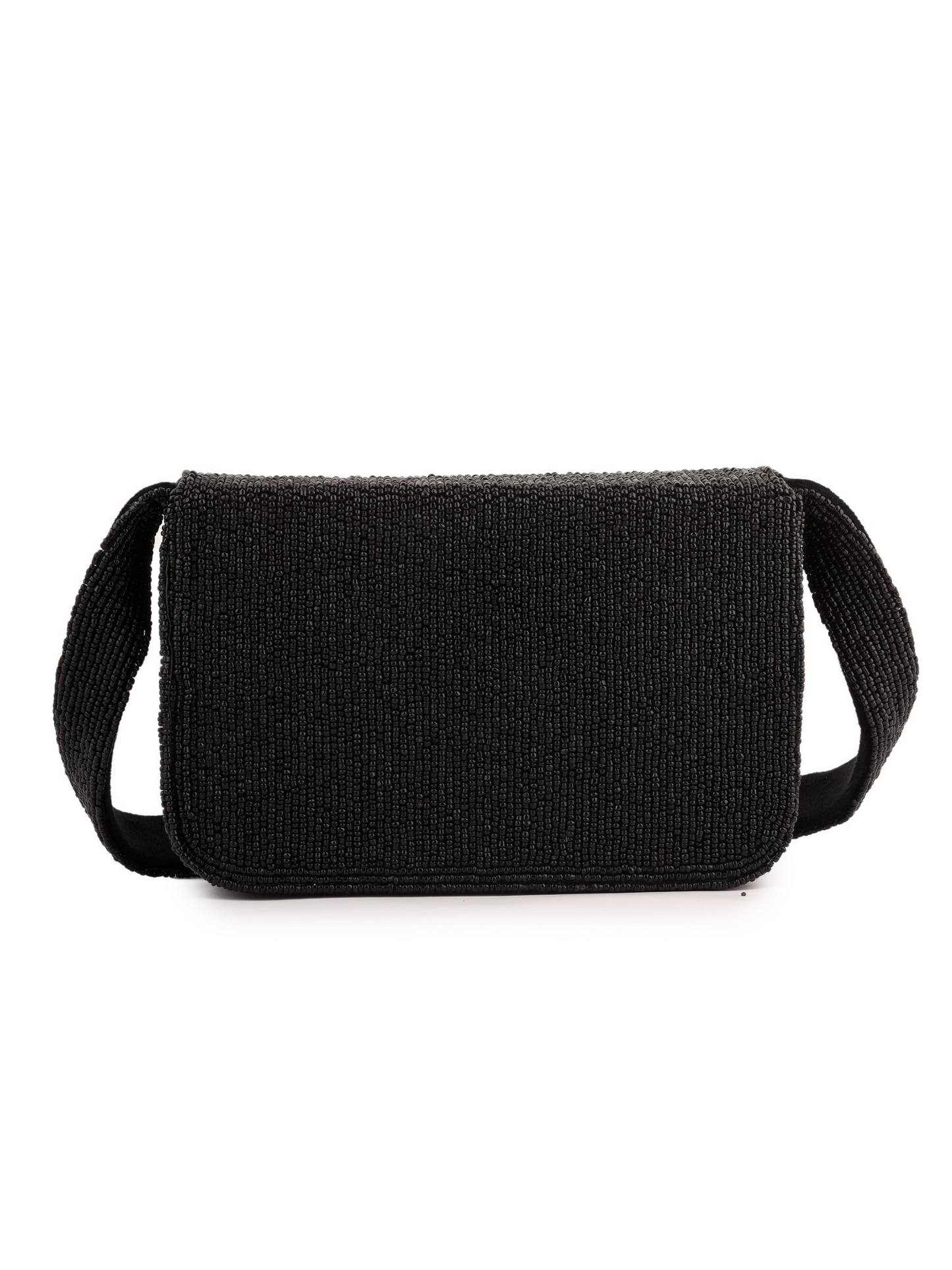 Black Rose Beaded Purse