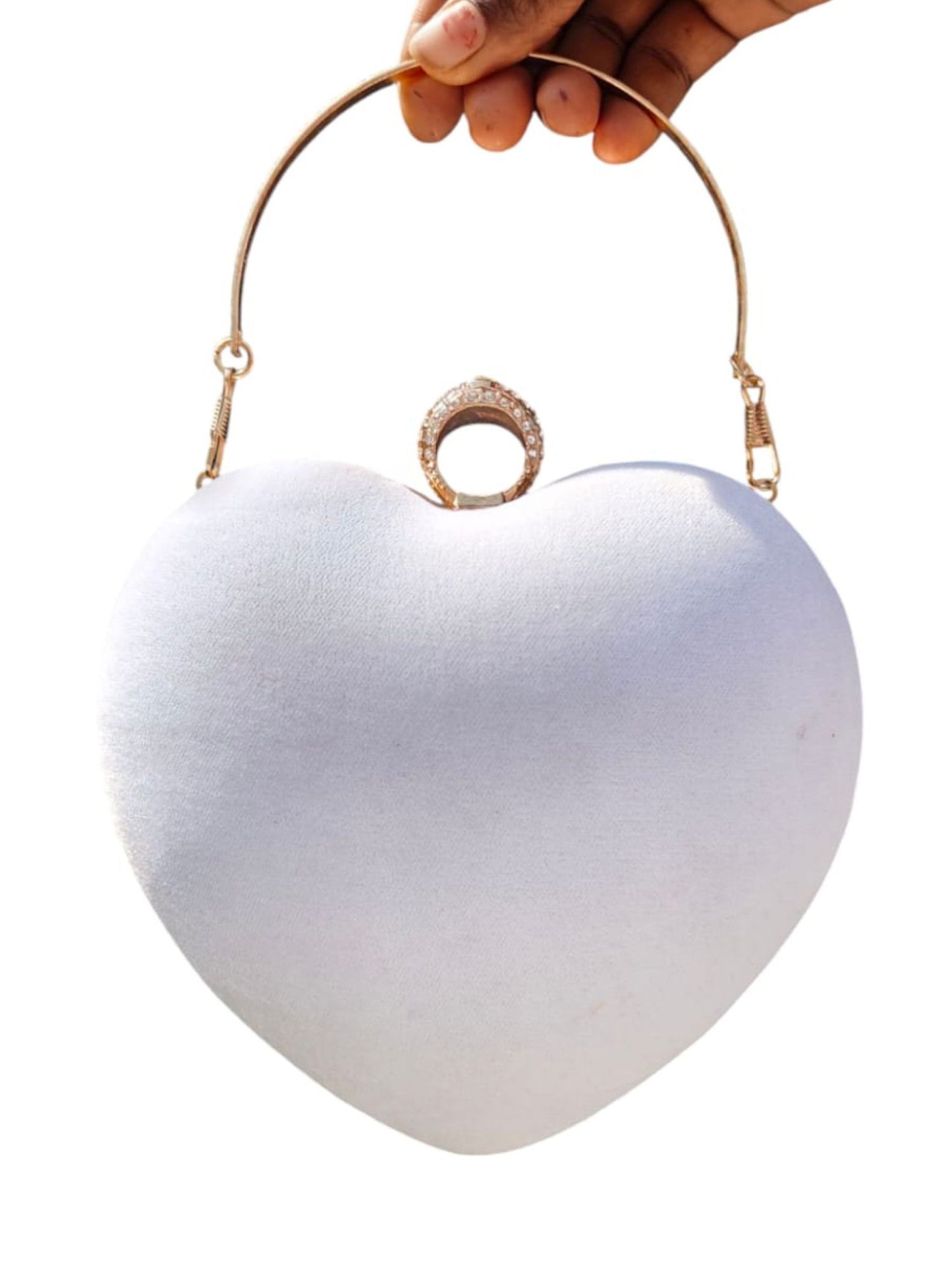 Cinderella White Heart Clutch