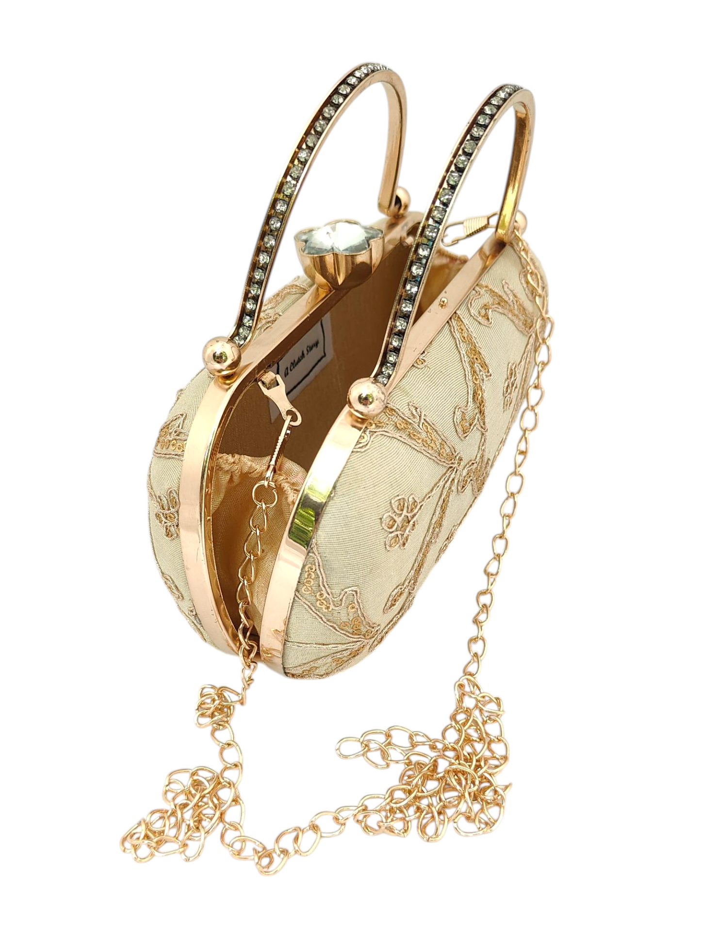Sunehri gold rectangle Clutch