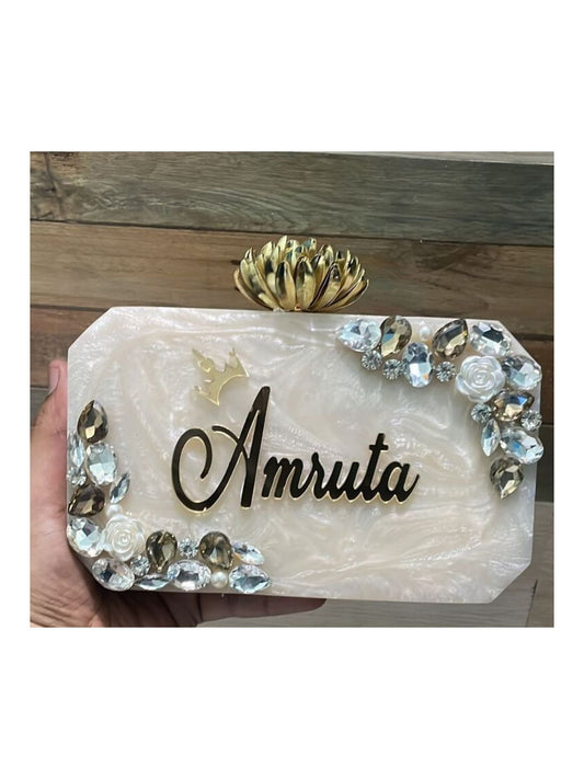 Customized Lotus Resin Clutch