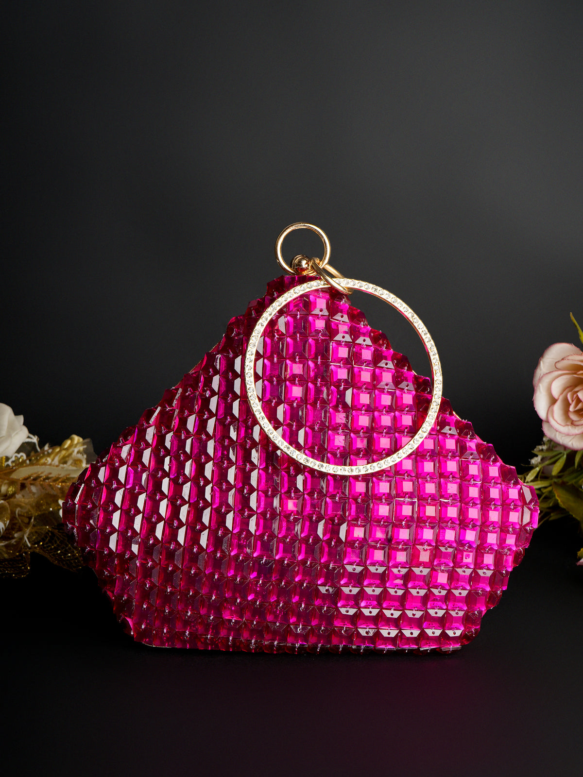 Pink sapphire Diamond Clutch