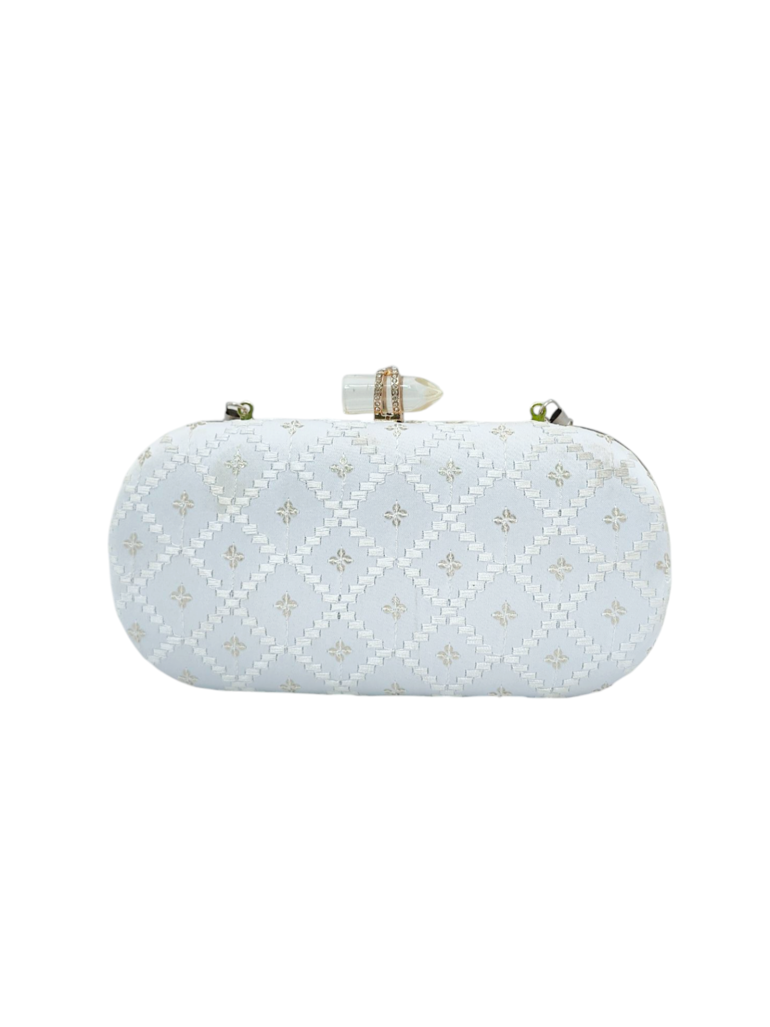 Set of 3 embroidered clutch bags by aclutchstory, featuring colorful floral and geometric designs with elegant fabric exteriors.