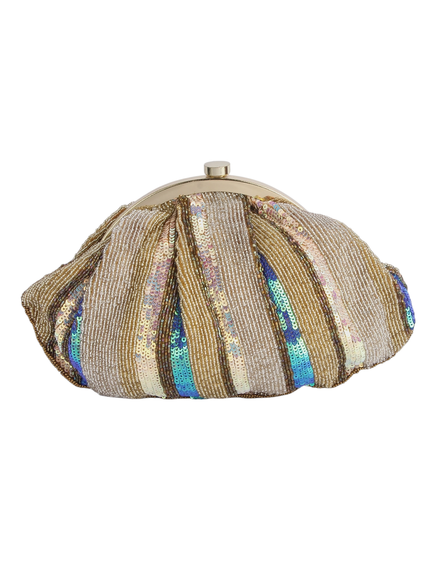 Multicolored hand-embroidered batua clutch bag with intricate designs, crafted by aclutchstory for stylish accessories.