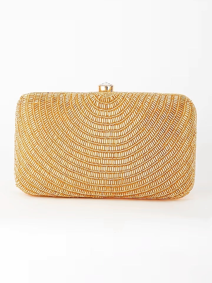 Gold Cleopatra Clutch as seen on Masoomminawala
