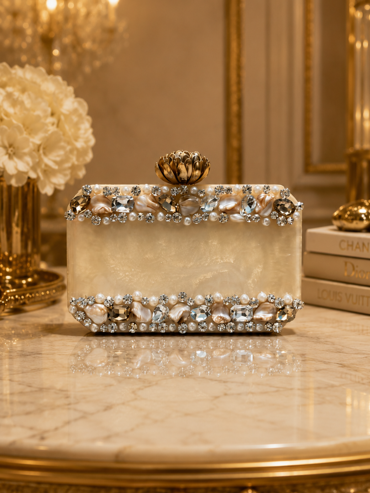Gold Spotlight Resin Clutch