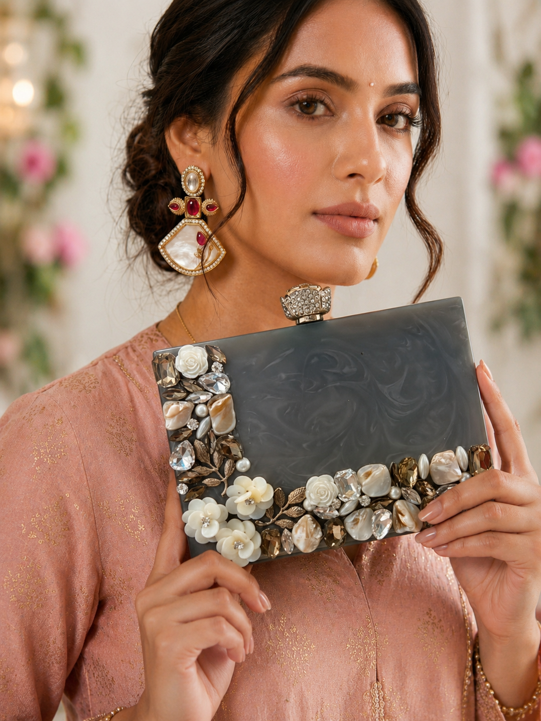 Grey Aura Resin Clutch