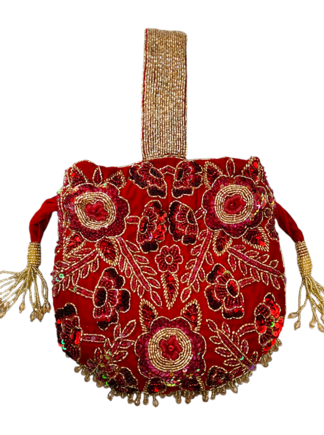 Rosy Dreams Red Velvet Potli