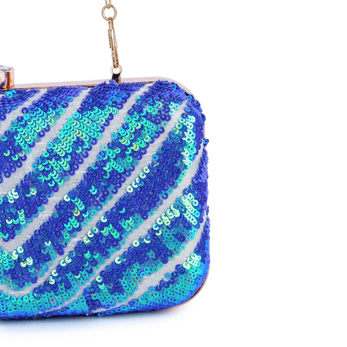 Blue soiree Clutch - Last piece left with minor imperfections