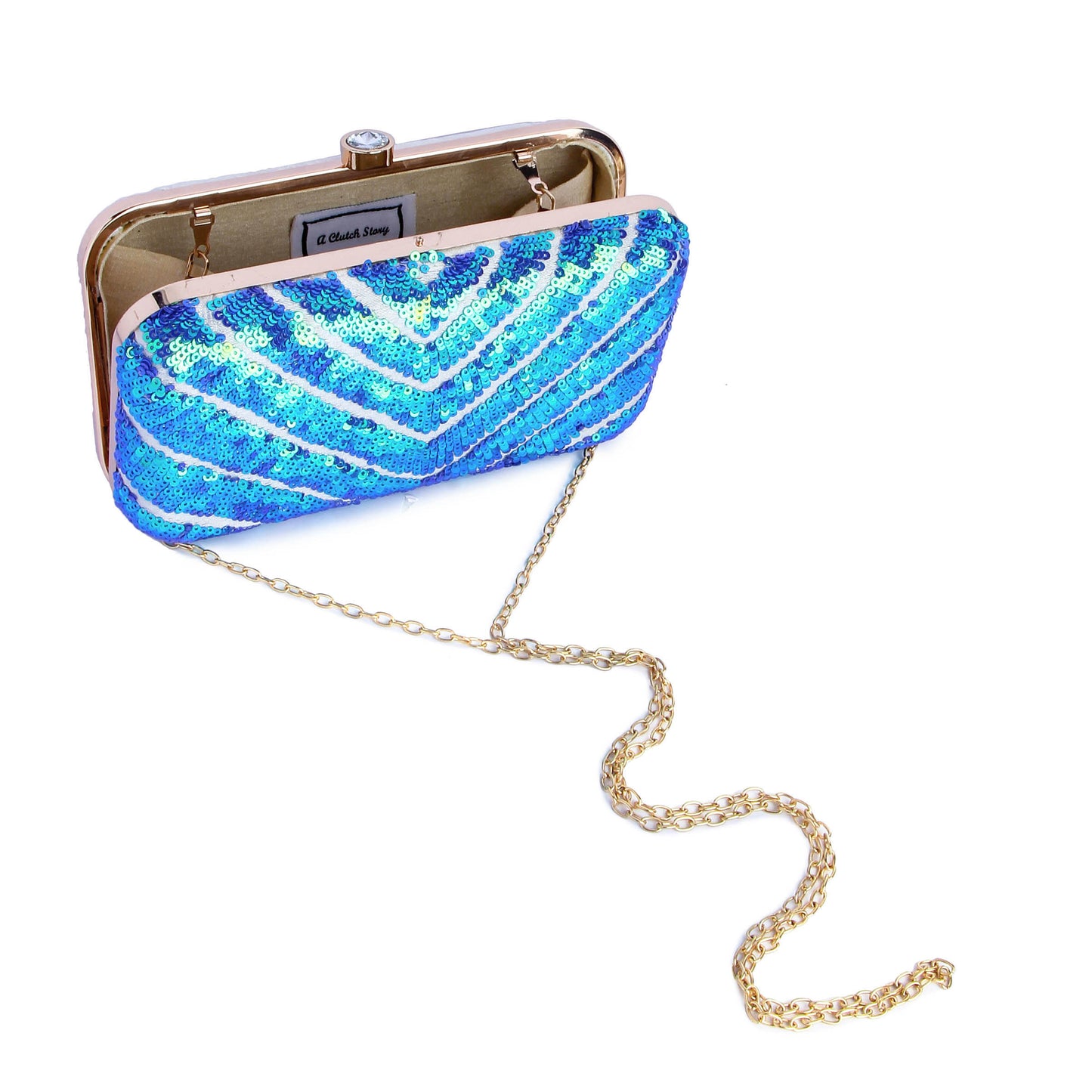 Blue soiree Clutch - Last piece left with minor imperfections