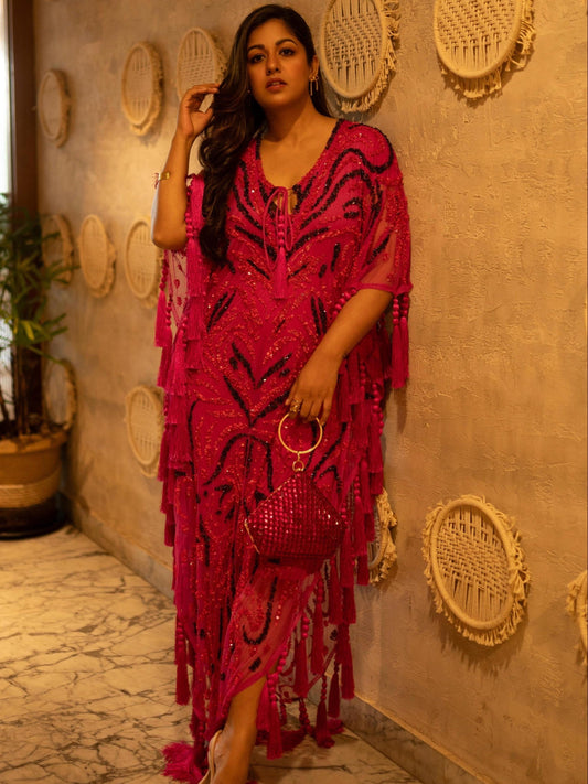Pink sapphire Diamond Clutch as seen on Ishita dutta