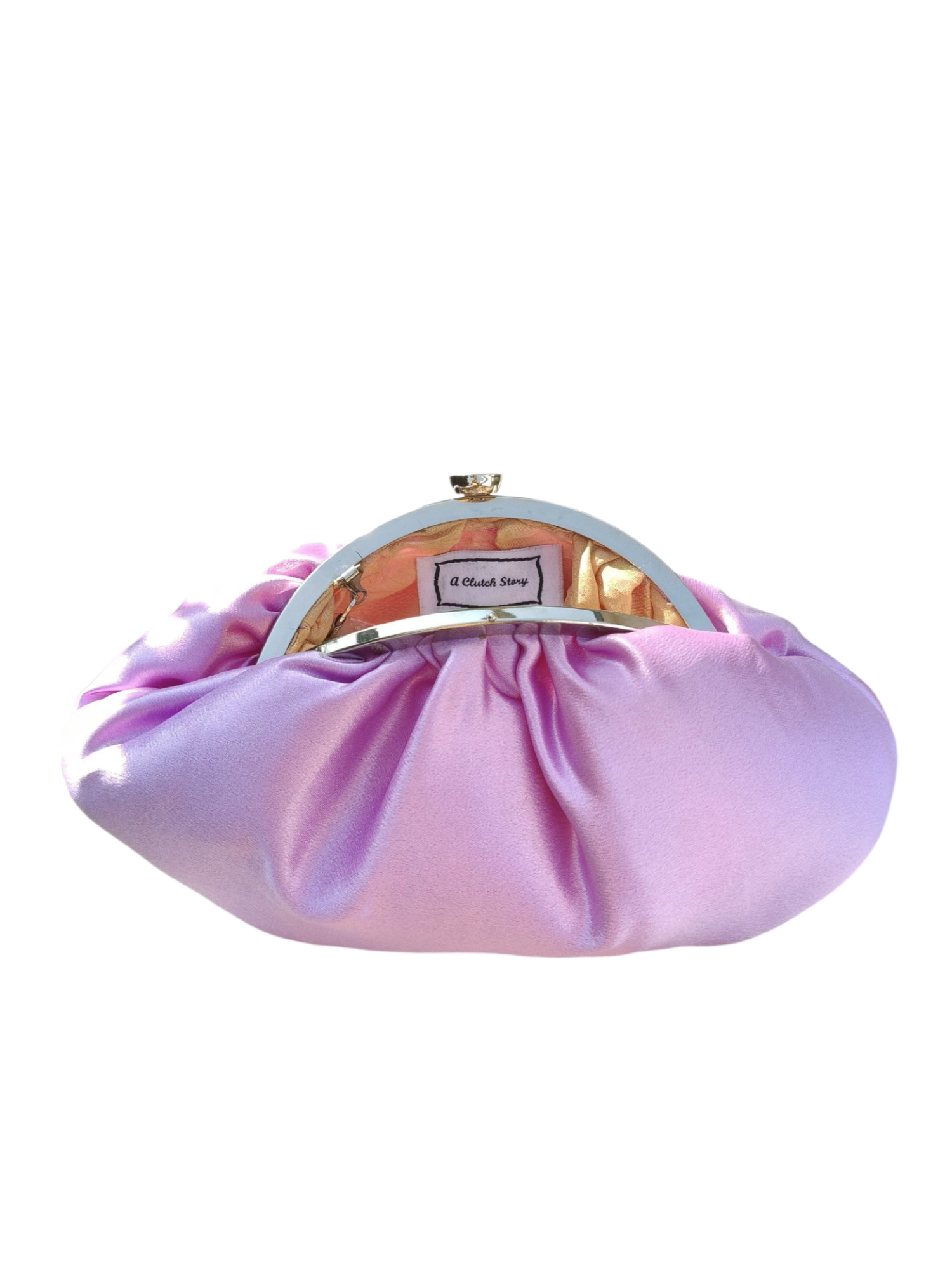 Lavender soft pouch from aclutchstory, limited edition, featuring a plush fabric exterior and compact design.