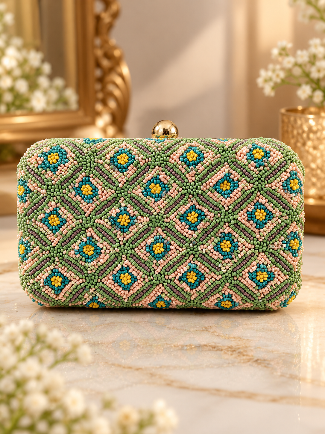 Mehfil Beaded Clutch