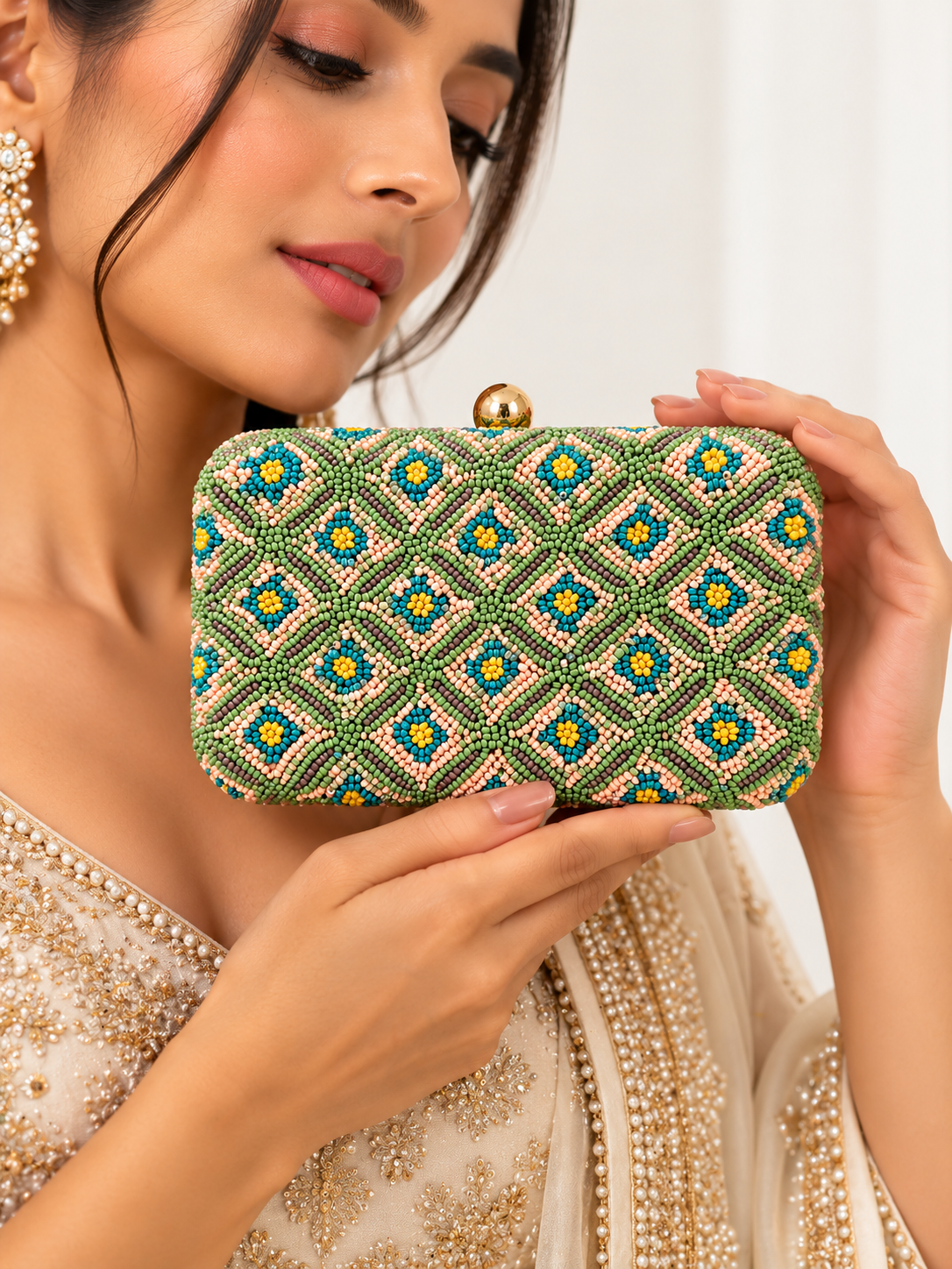 Mehfil Beaded Clutch