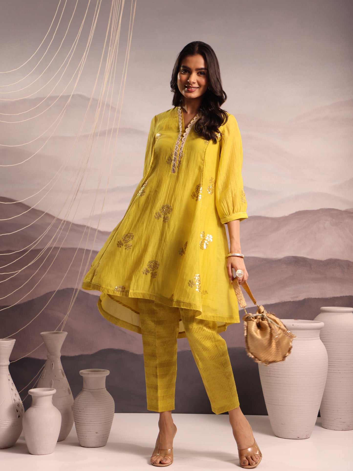Ghoomar Copper Brocade Potli