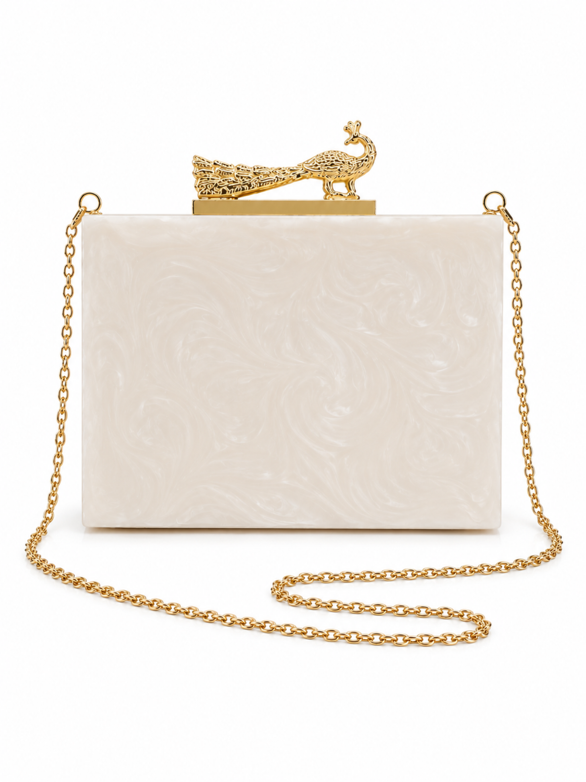 Peacock Spotlight Resin Clutch