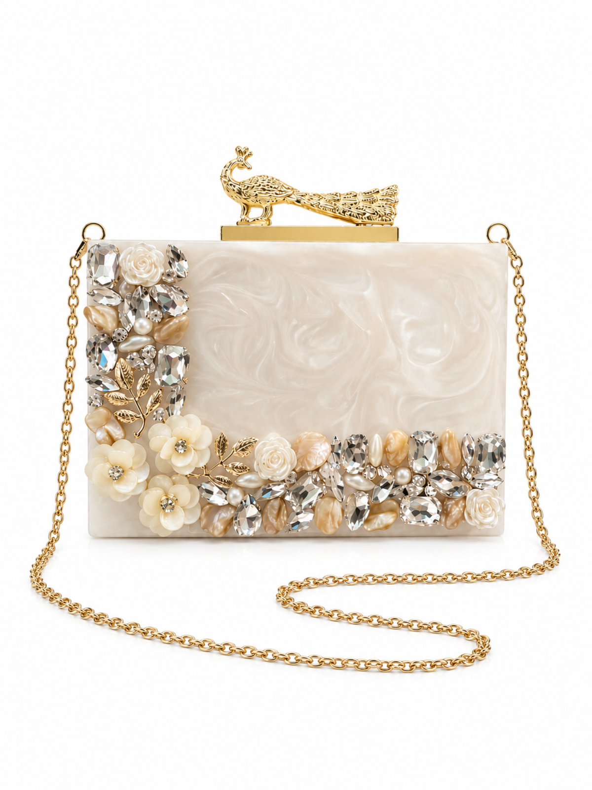 Peacock Spotlight Resin Clutch