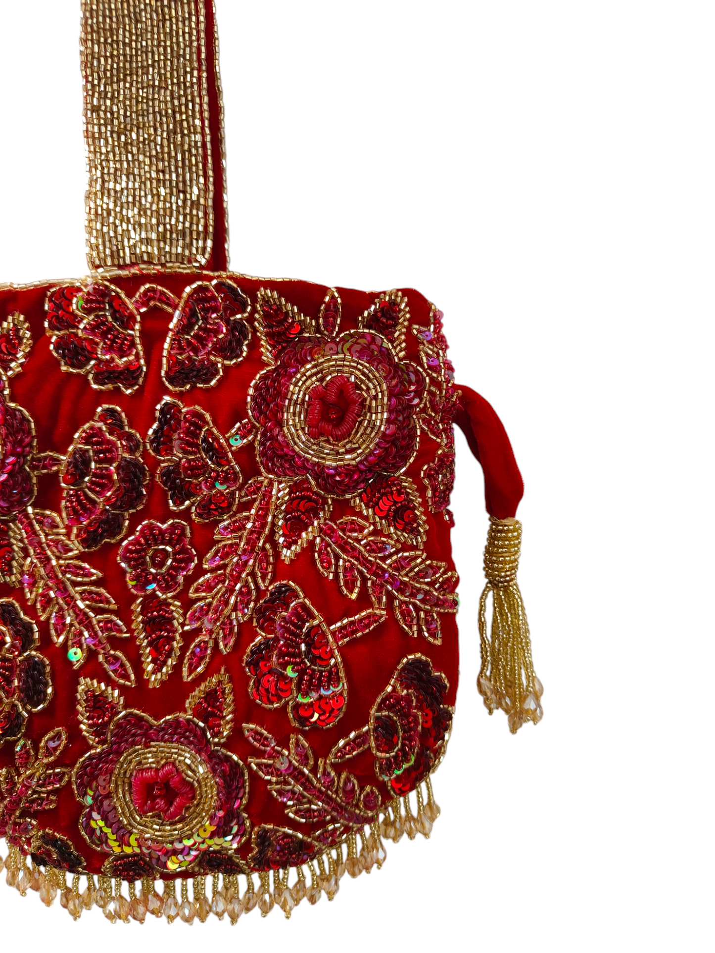Rosy Dreams Red Velvet Potli