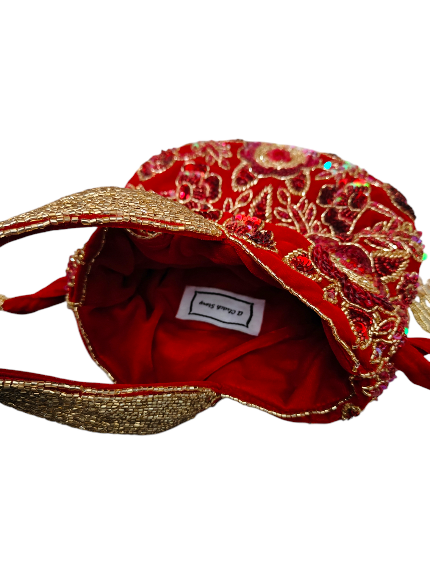 Rosy Dreams Red Velvet Potli