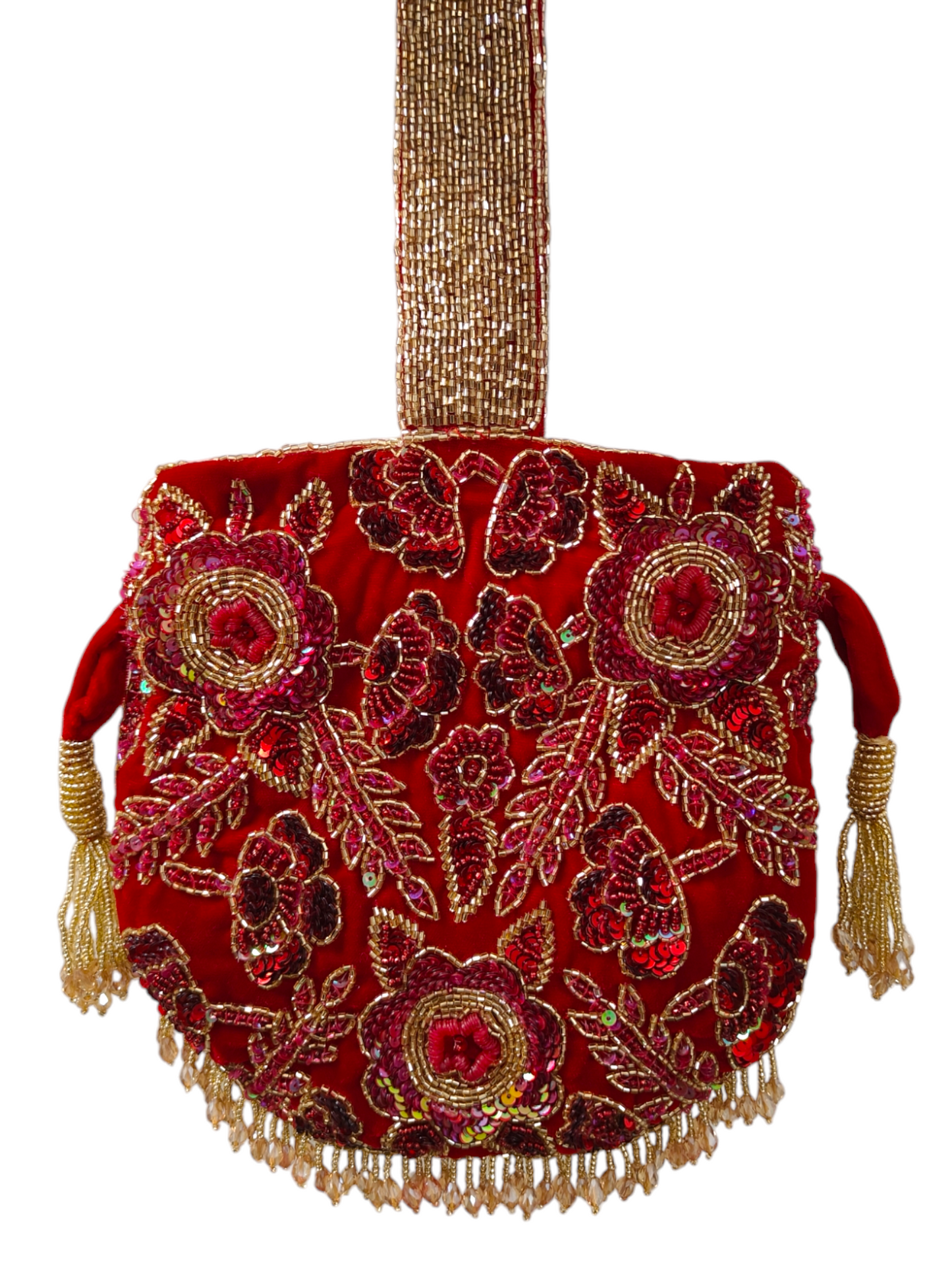 Rosy Dreams Red Velvet Potli