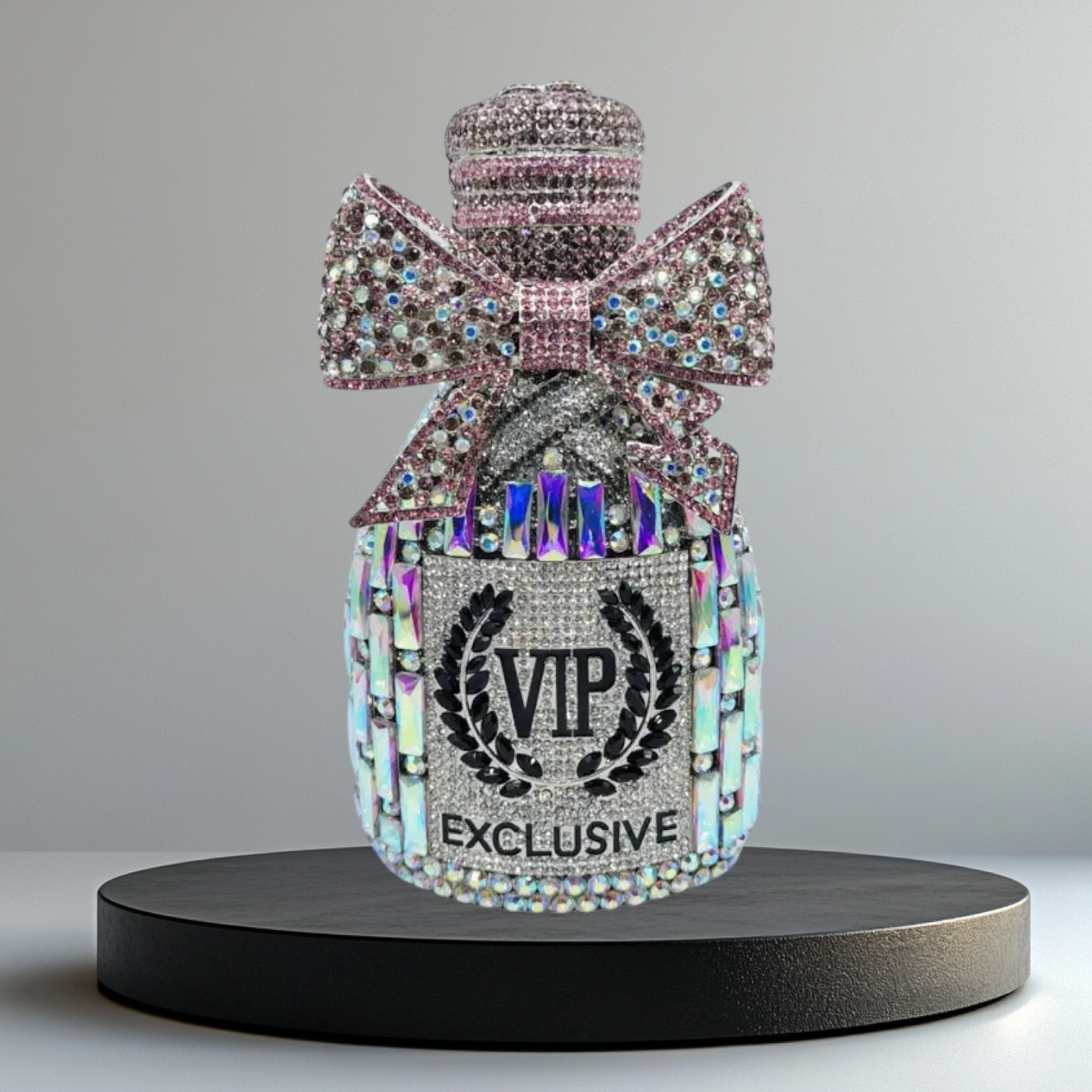 Silver & Pink Champagne crystal clutch (Perfect for Trousseau)