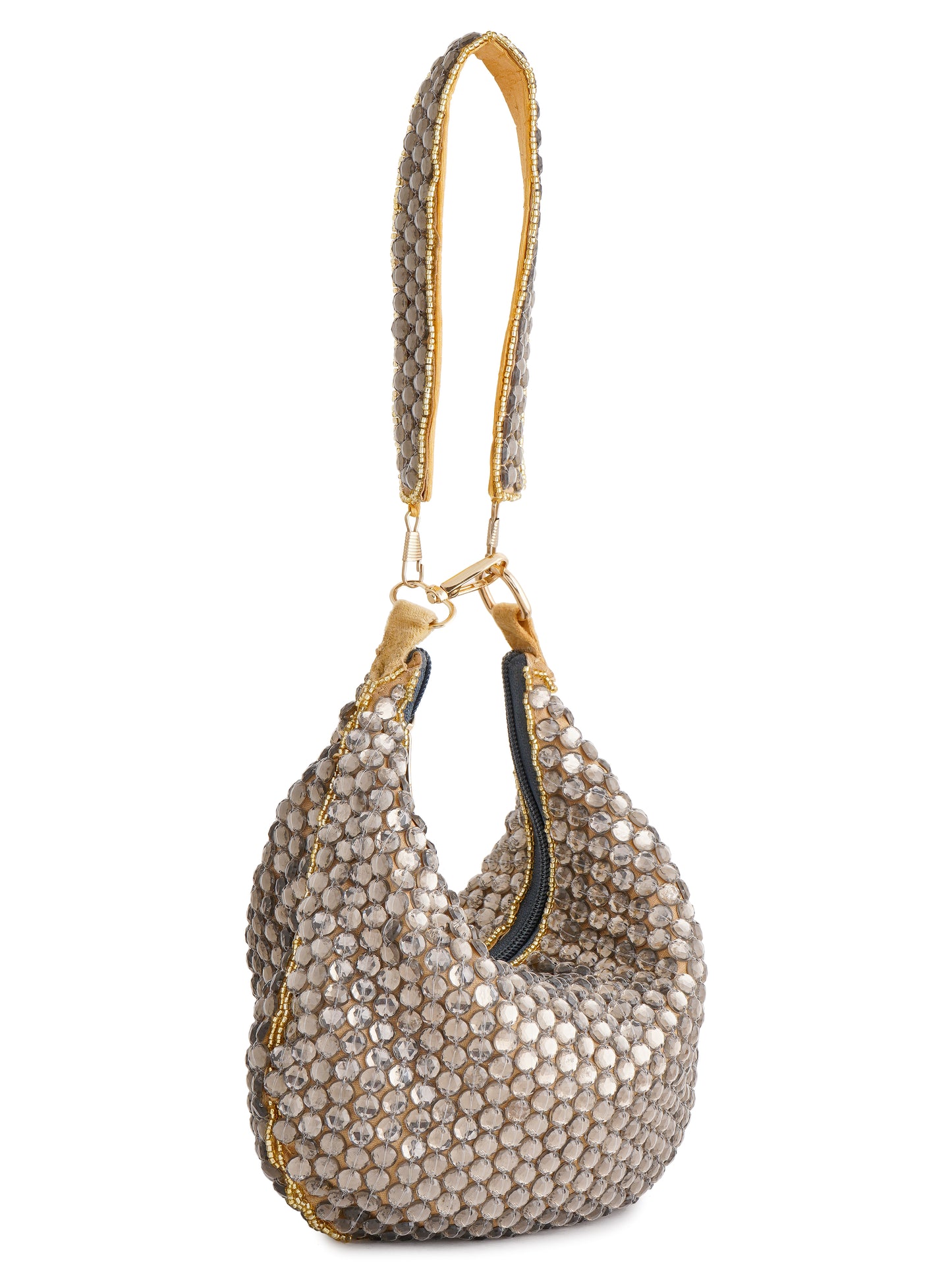 Smokey Topaz purse by aclutchstory featuring a sleek, stylish design with a metallic finish and compact shape.