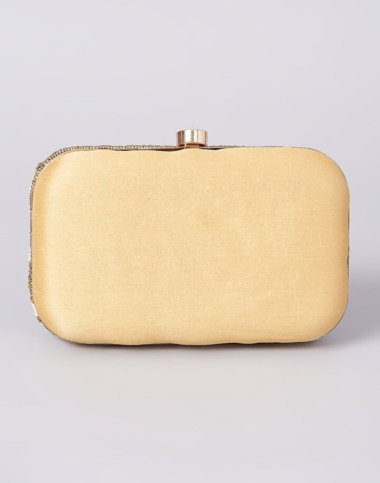 Tricolored hand-embroidered clutch by aclutchstory featuring intricate embroidery and a sleek design for elegant occasions.