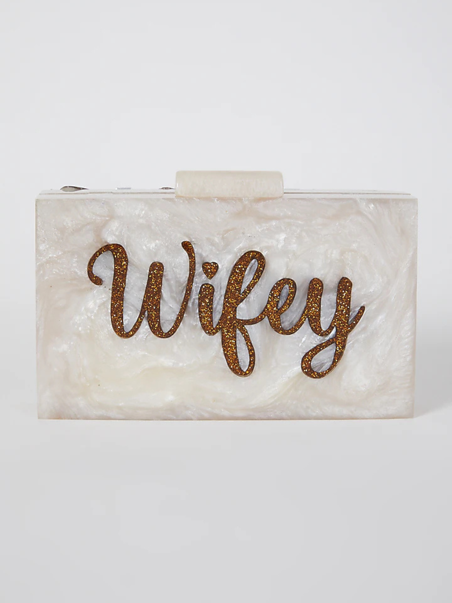 Wifey engraved two-way clutch bag by aclutchstory, stylish black leather clutch with engraved Wifey design and silver hardware.