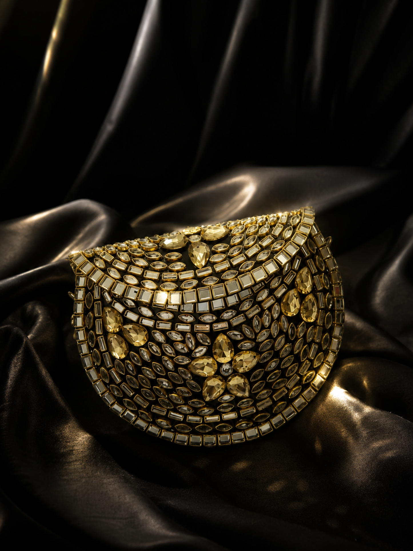 Gold Luxe Kundan Clutch