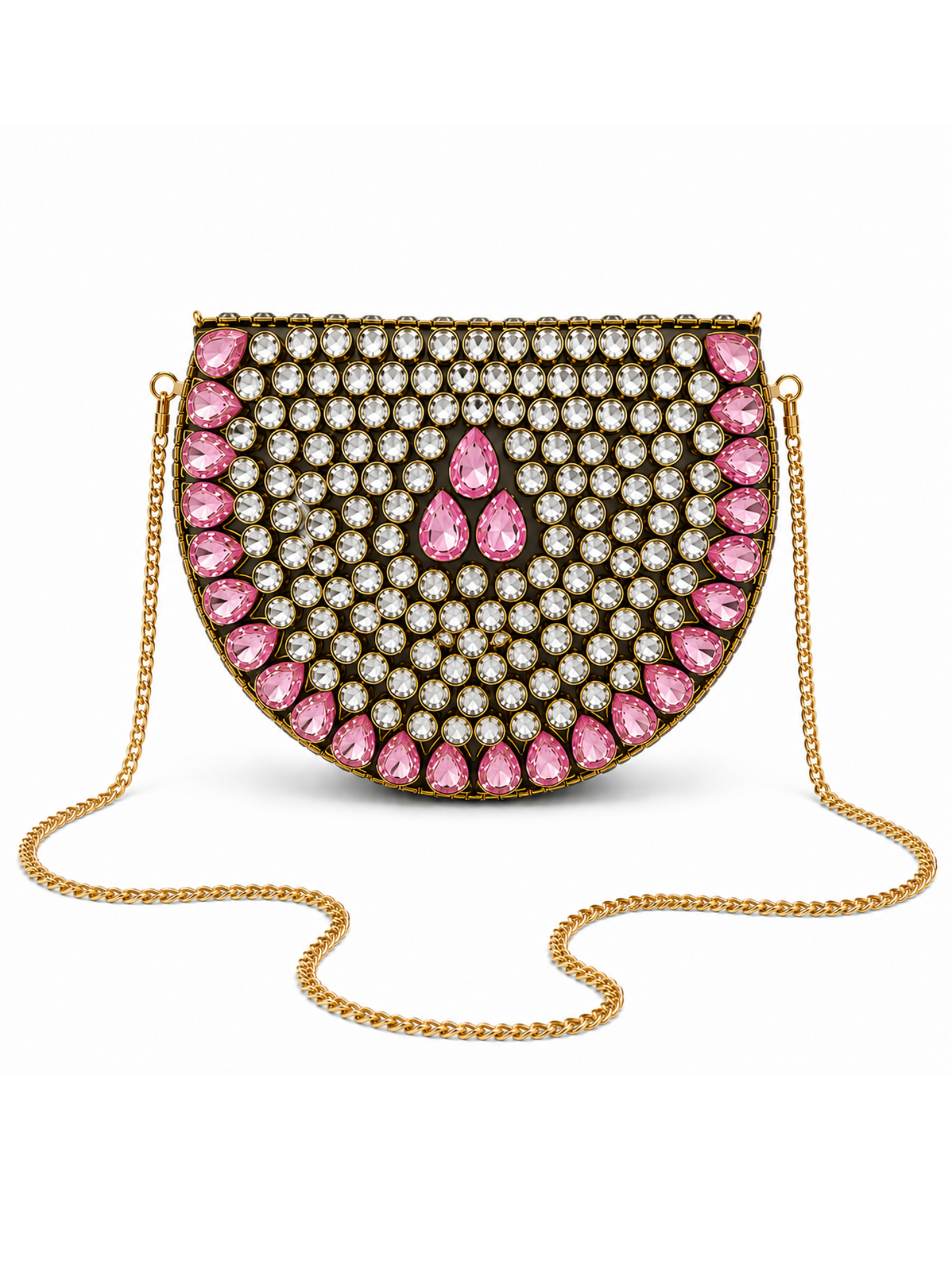 Pink Luxe Kundan Clutch