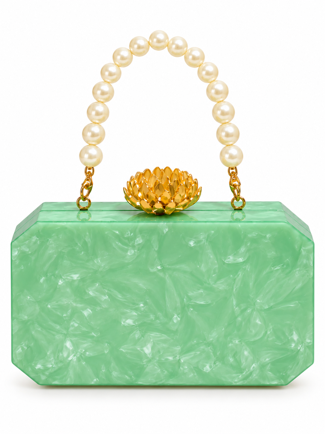 Sea Green Customized Name Clutch