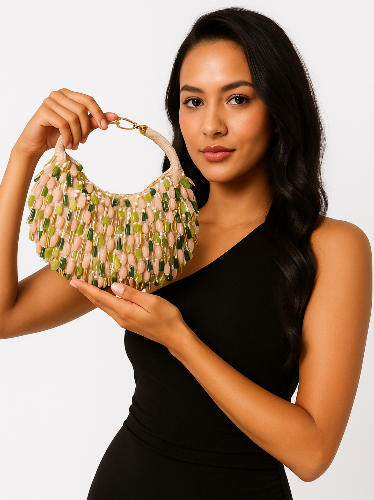 Bejeweled Green Purse