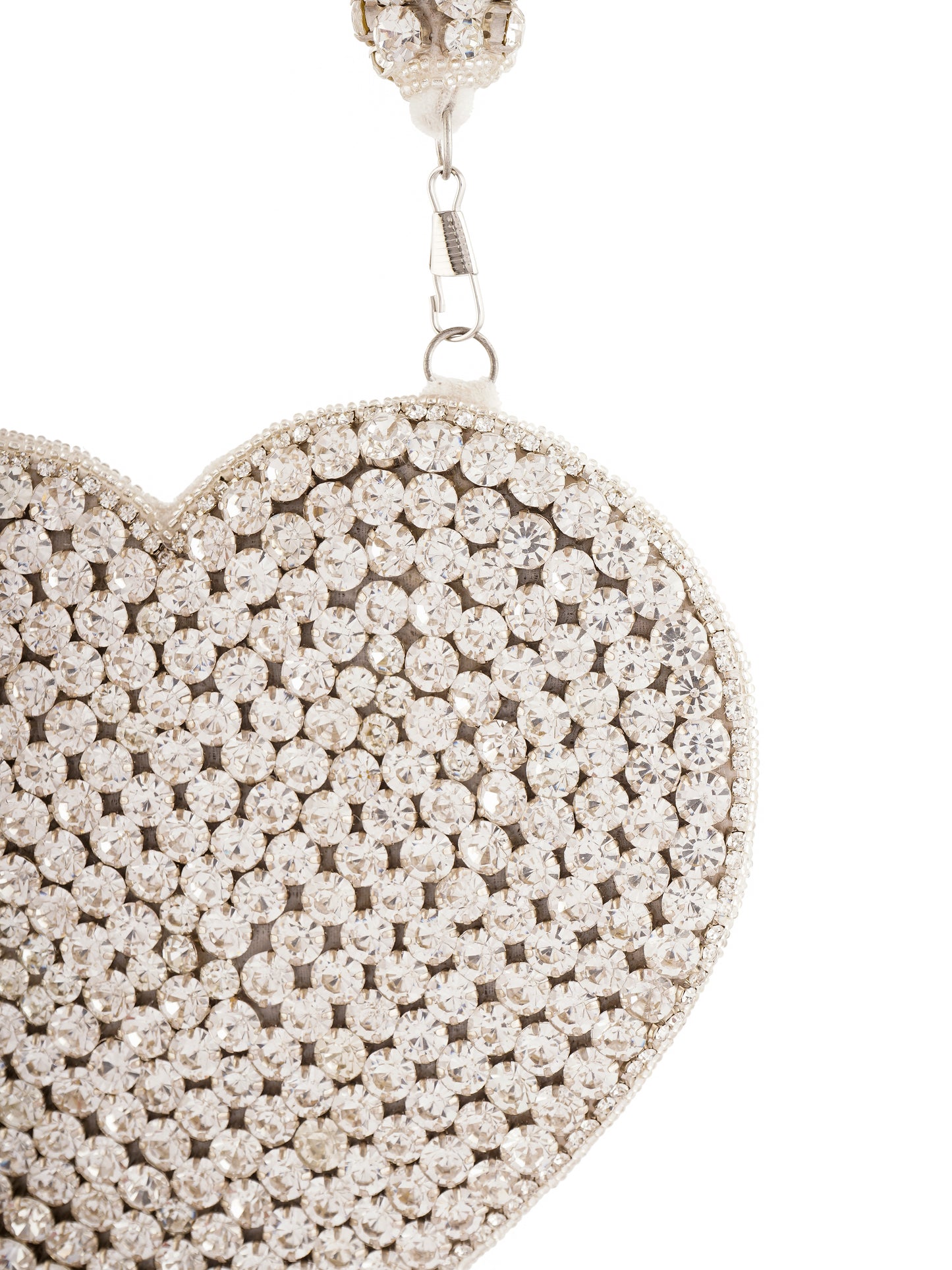 Silver Queen of Hearts clutch by aclutchstory featuring a heart-themed design and compact, elegant style.
