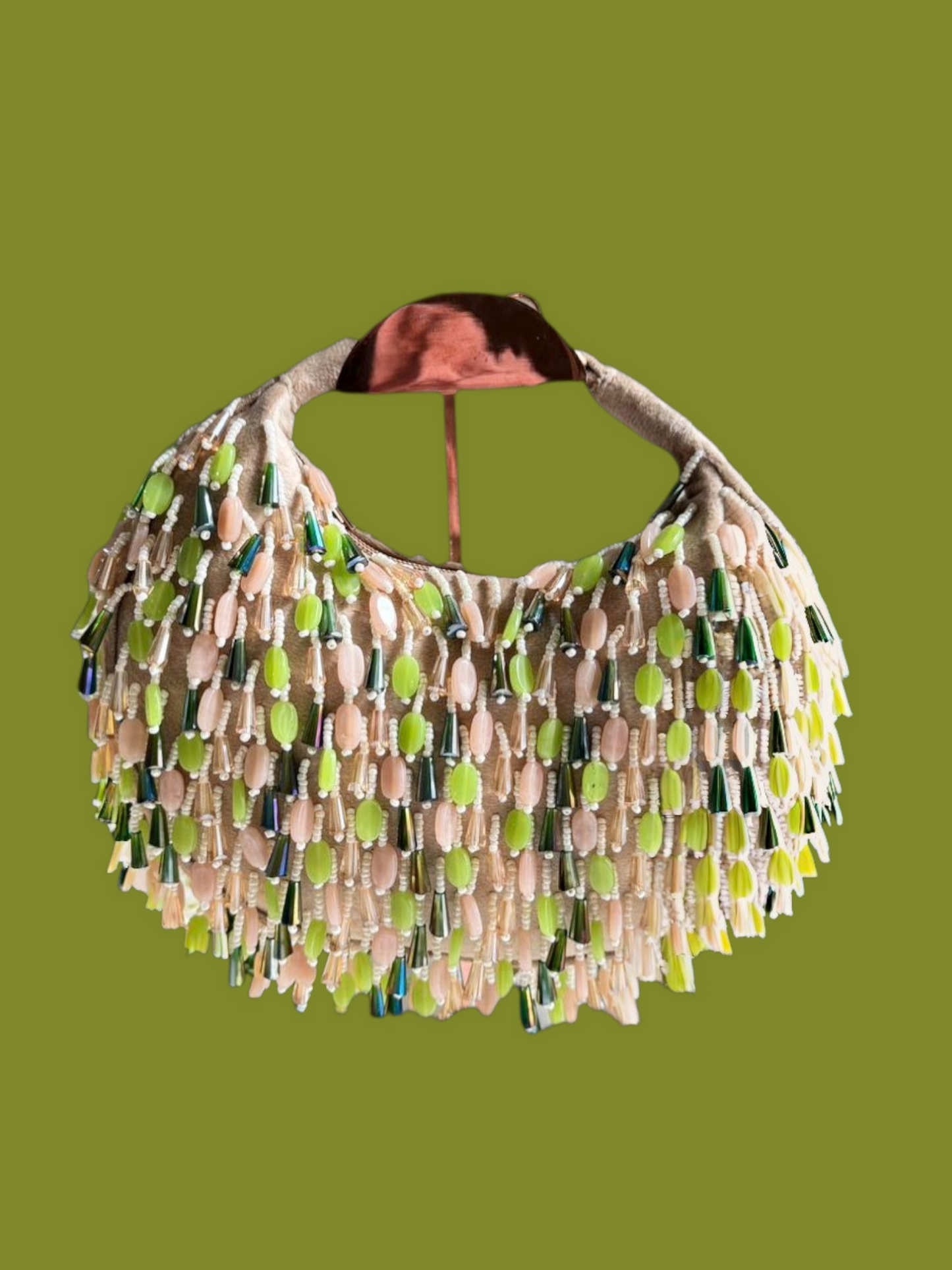 Bejeweled Green Purse